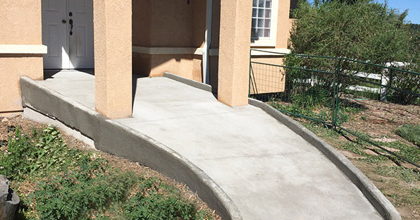 Custom stone wheelchair ramps