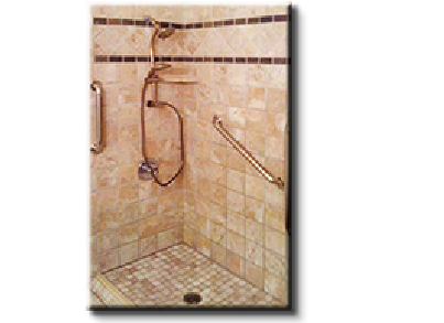 custom tile roll-in showers